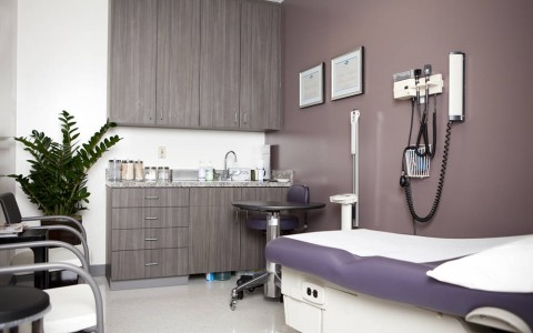 A private treatment room at Seaside Medical Practice